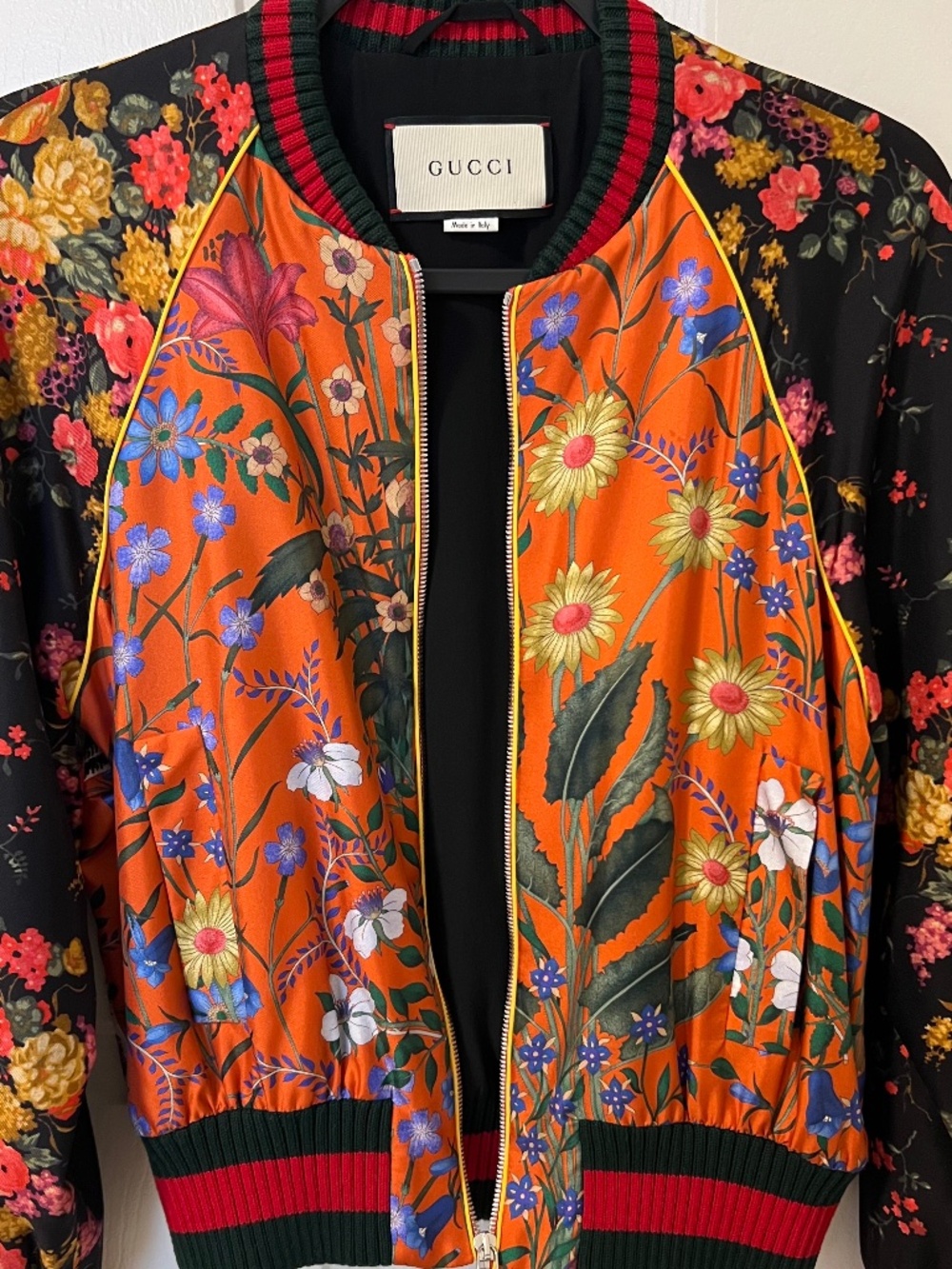 Gucci Zippered Floral Sweater Size 40